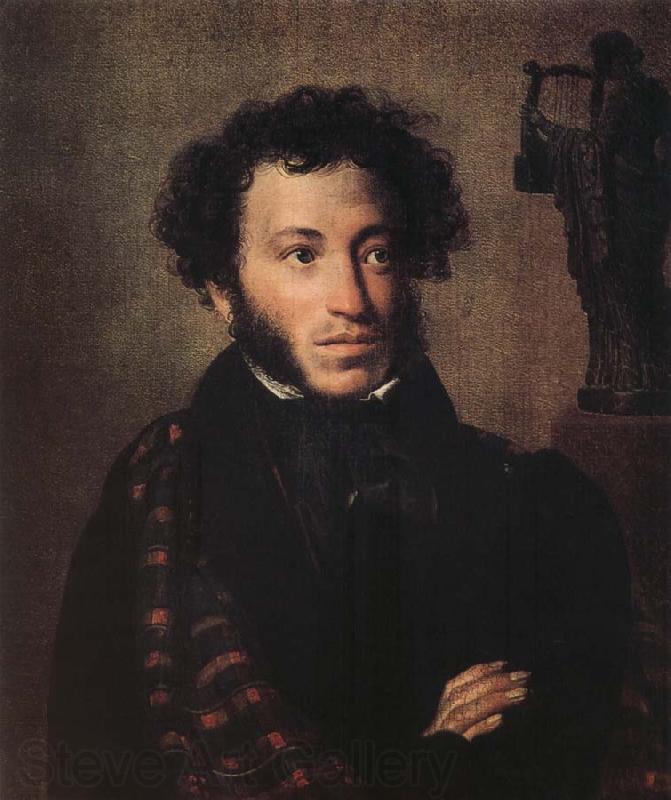 Orest Kiprensky Portrait of Alexander Pushkin Germany oil painting art